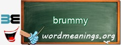 WordMeaning blackboard for brummy